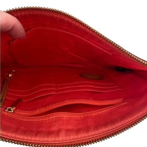 Fossil Crossbody Tan and Coral Purse - Picture 5 of 8